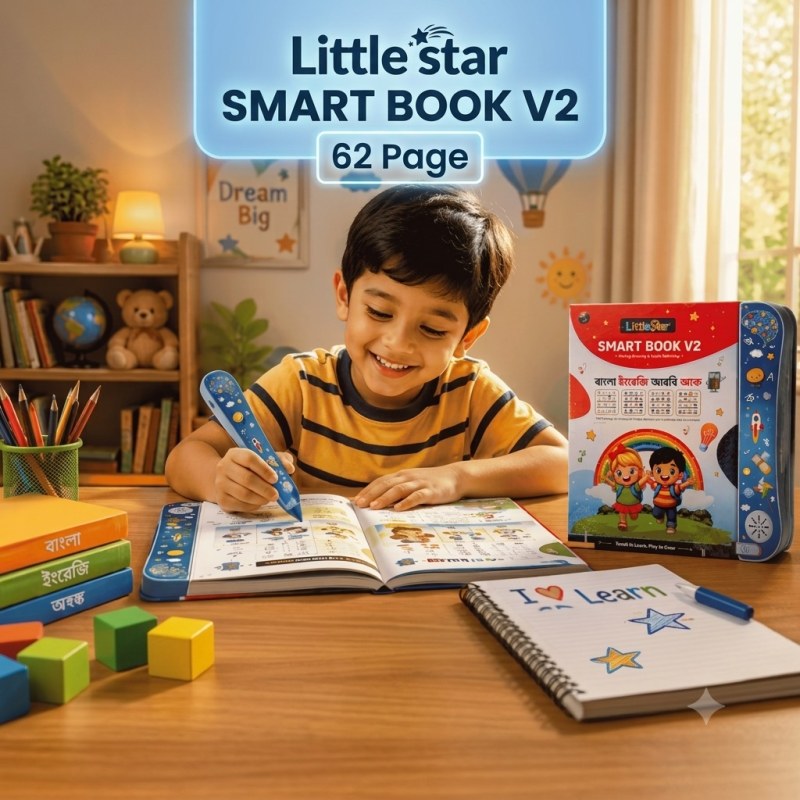 Smart Intelligence Book V2 (বাংলা স্বরবর্ণ ও ব্যঞ্জনবর্ণ, ইংরেজি A-Z Alphabet, আরবি বর্ণমালা — তিনটি ভাষা একসাথে)