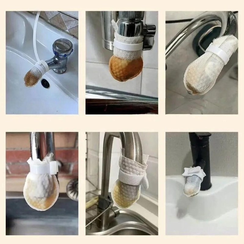 20Pcs Anti-splash Cotton Thickened Filter High-density Universal Faucet Filter (with 4 pcs T-strap)-0941