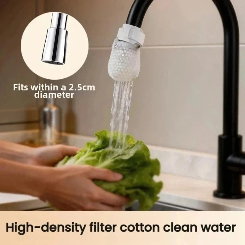50Pcs Anti-splash Cotton Thickened Filter High-density Universal Faucet Filter (with 10pcs T-strap)-0941