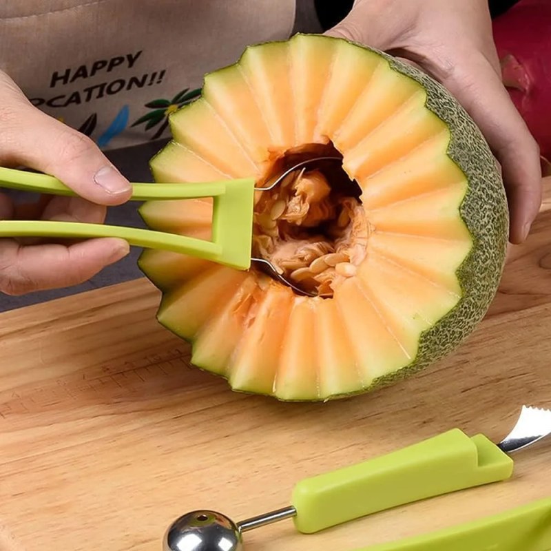 4 in 1 Fruit Carving Knife Cutter Fruit Platter Fruit Dig Pulp Separator Kitchen Home Tools-0944