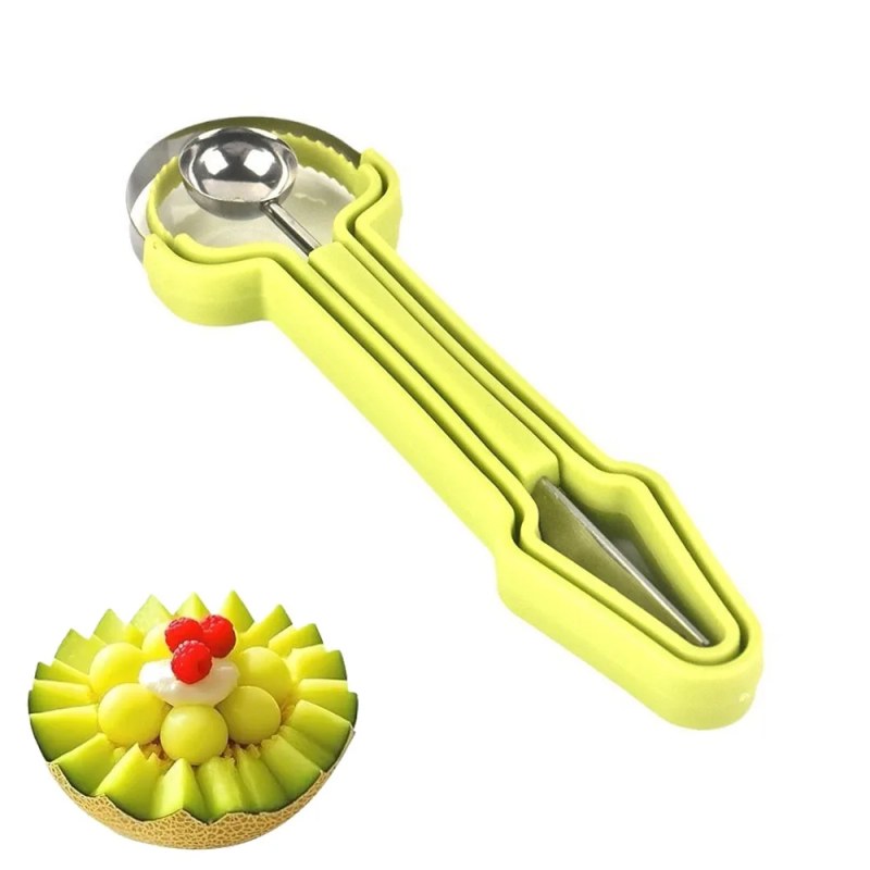 4 in 1 Fruit Carving Knife Cutter Fruit Platter Fruit Dig Pulp Separator Kitchen Home Tools-0944