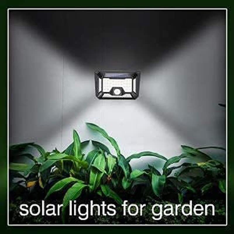 100 LED Solar Wall Light with PIR Motion Sensor | 4-Sided Outdoor Security Light_000984