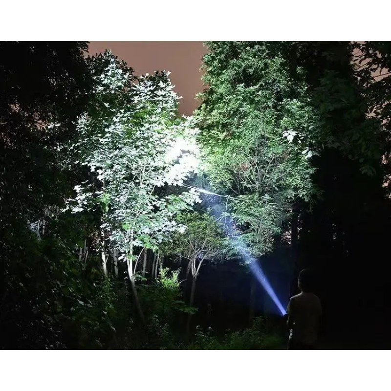 High Power Rechargeable LED Flashlight with COB Light | Lightweight ABS Body USB Emergency Torch EBW2032