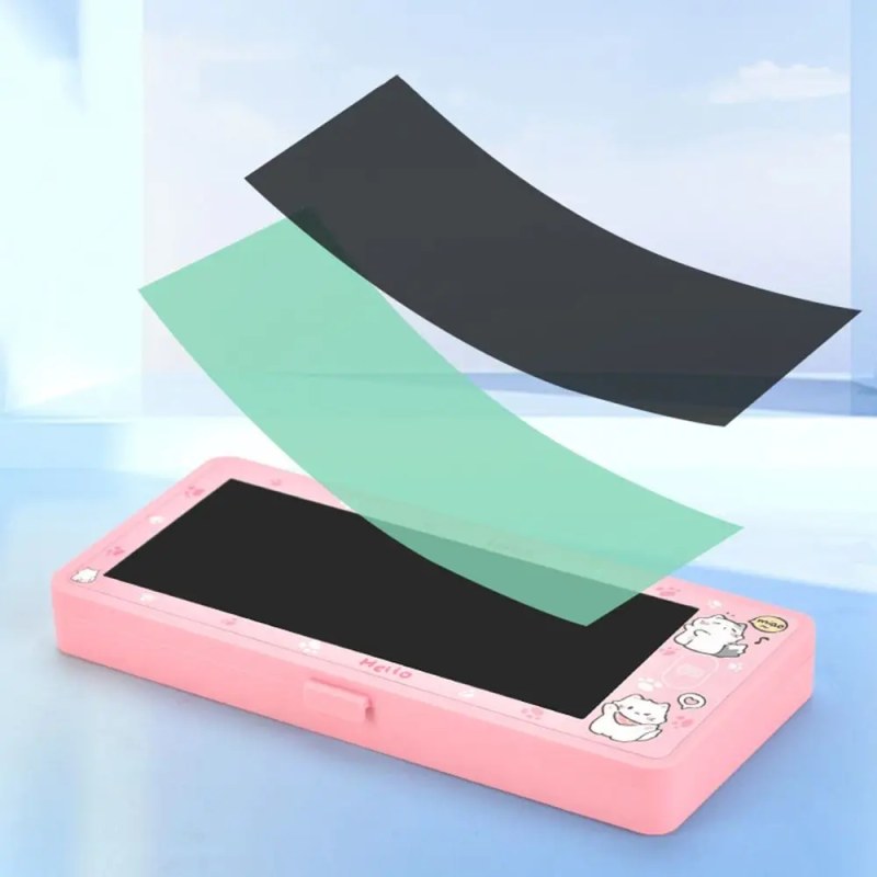 LCD Screen Pencil Case Handwriting 2-in-1 Cute Pen Box Large Capacity-0940