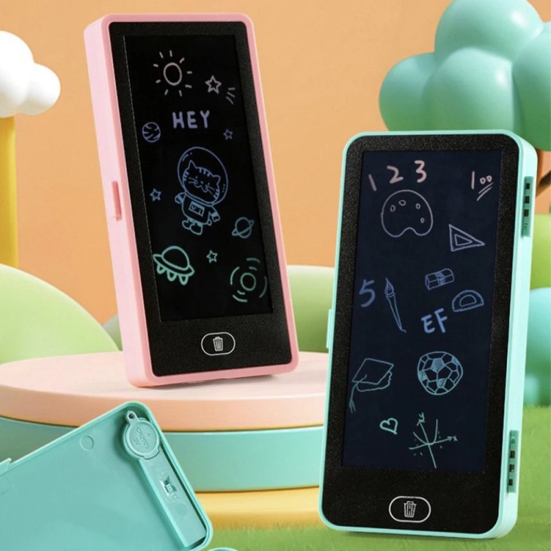 LCD Screen Pencil Case Handwriting 2-in-1 Cute Pen Box Large Capacity-0940